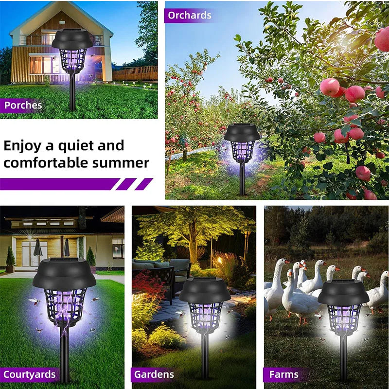Solavex Trappola per Zanzare Solare & Luce LED | Impermeabile IP65 | Giardino & Terrazza | Insetticida