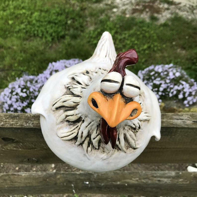 1+1 GRATIS | ChickenDeko - Statue di Galline con Grandi Occhi per il Giardino