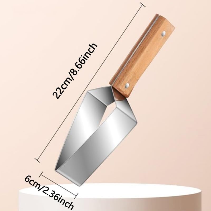 slicer per anguria a tre lame con manico in legno