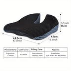 Cuscino Ergonomico Triacomfort | Forma Triangolare con Memory-Foam | Traspirante e Antipressione | Per Auto e Ufficio