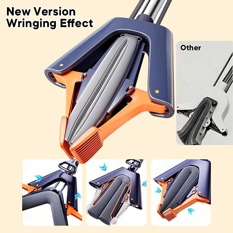 CLEANFLOW - Mop a strizzatore con spugna ad alta assorbenza per bagno e pavimenti
