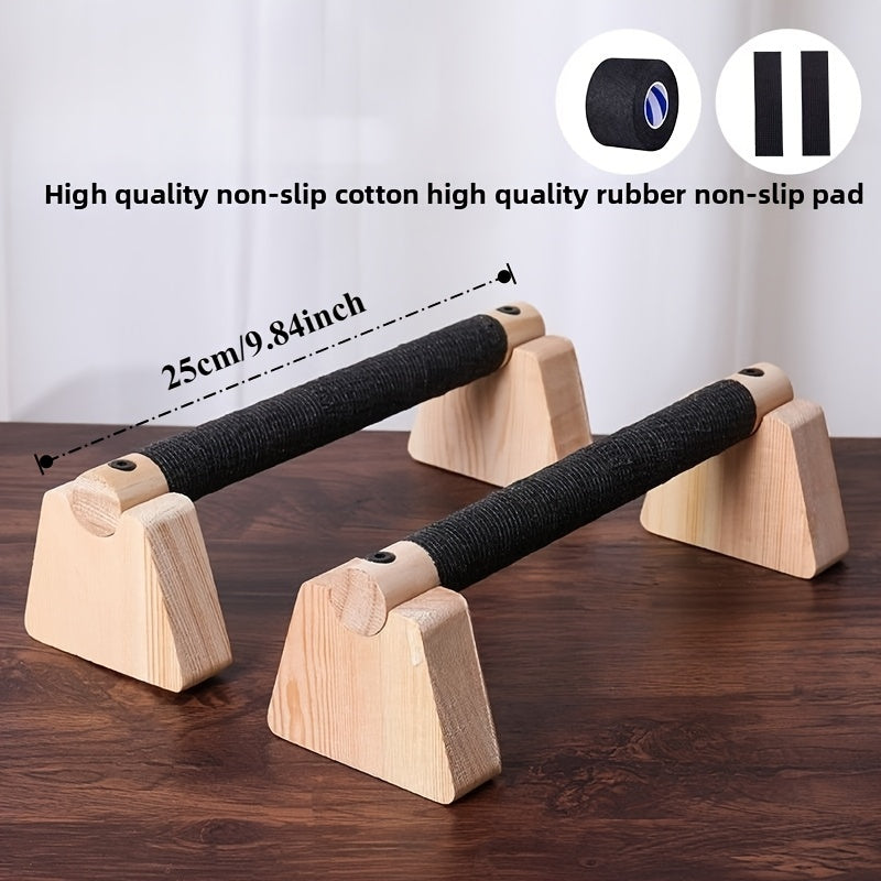 PARELLA BARS – Barre di spinta parallele in legno per un allenamento di forza stabile a casa