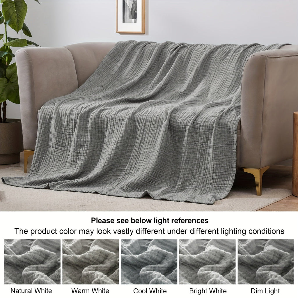 CLOUDSOFT - Coperta in Cotone Ultra-Morbido per Comfort Traspirante Quotidiano