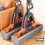 CLEANFLOW - Mop a strizzatore con spugna ad alta assorbenza per bagno e pavimenti