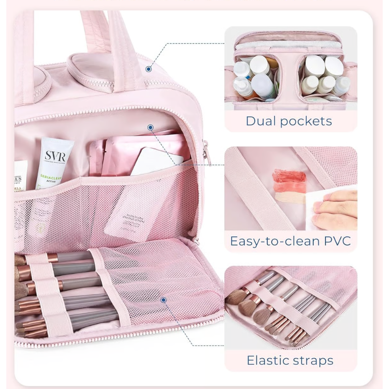 Vialune - Organizer per cosmetici da viaggio per donne