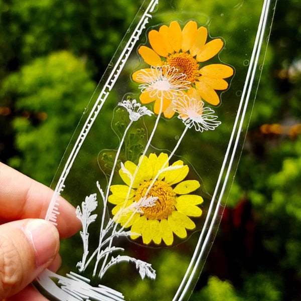 BlossomTabs - Adesivi Trasparenti Fai-da-Te per Segnalibri per Amanti dei Libri (20+20 Gratuiti)
