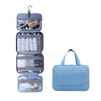 Travelique Organizer da Viaggio per Cosmetici | Compatto e Resistente all'Acqua | Con 4 Scomparti e Gancio a 360° | Per Donne e Uomini