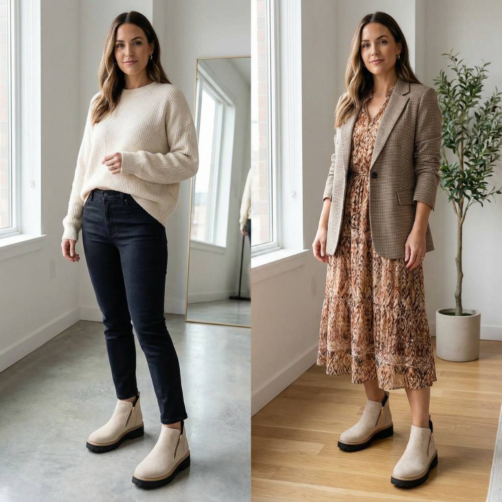 Stepara - Stivali Chelsea in suede con cerniera laterale