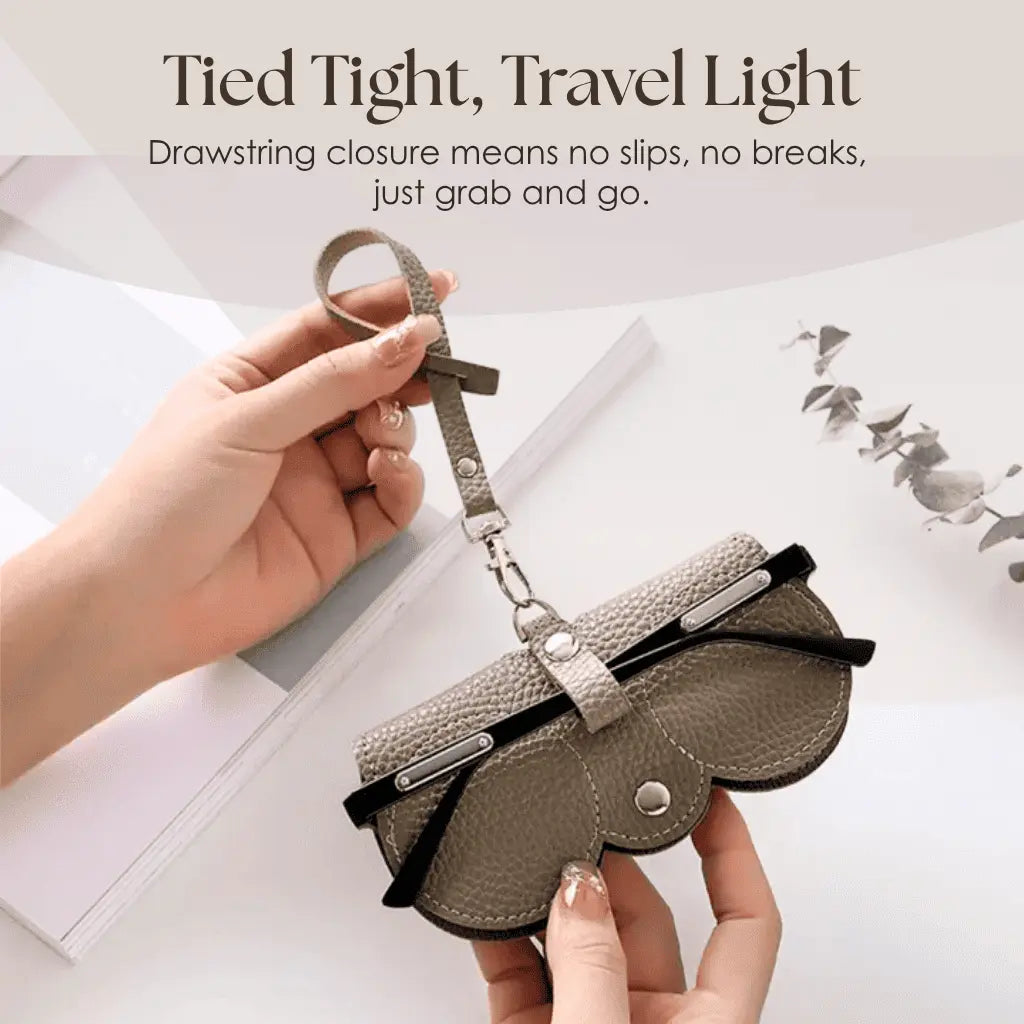 Brandary - Pochette per occhiali da sole in morbida pelle PU