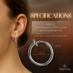 Aureva – Orecchini a clip retrattili per il comfort