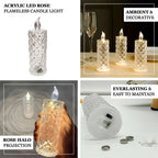 Rosera – Lampada a Luce di Candela in Cristallo