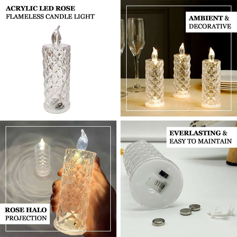 Rosera – Lampada a Luce di Candela in Cristallo