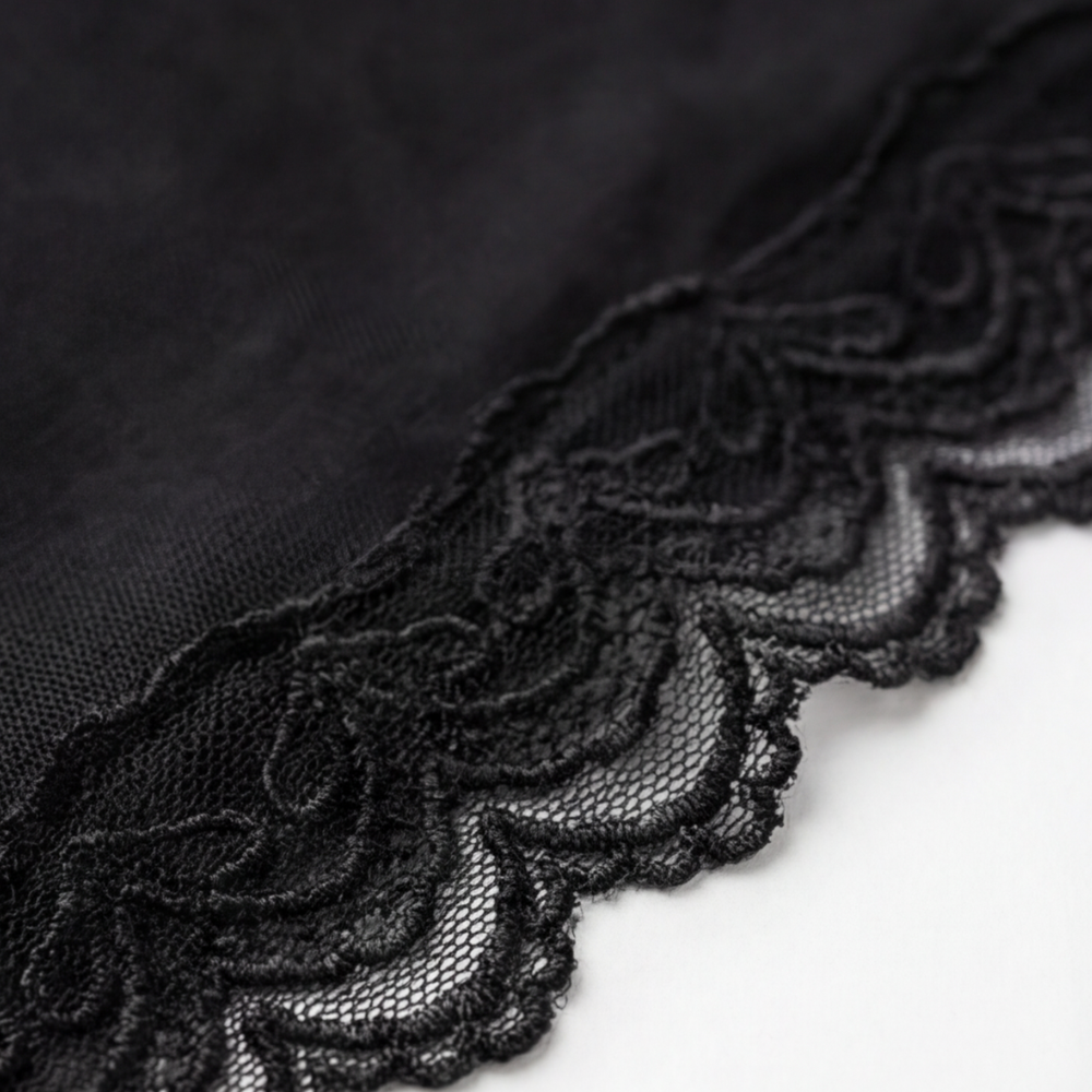 Velaire - Abito sottoveste in pizzo ricamato trasparente da donna