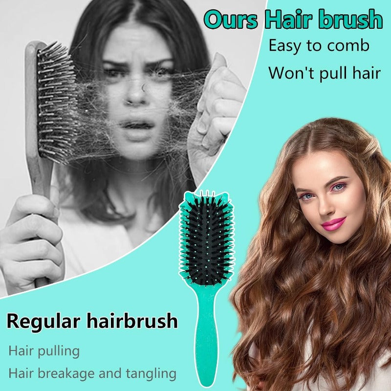 Spazzola Multifunzionale per Capelli Ricci – Districa, Definisce & Liscia