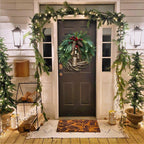 Corona di Natale in Stile Rustico, Corona Boho, Corona Festiva
