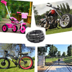 BIKEGUARD - Lucchetto di Sicurezza in Acciaio con Codice a 4 Cifre