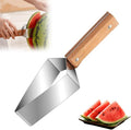 slicer per anguria a tre lame con manico in legno