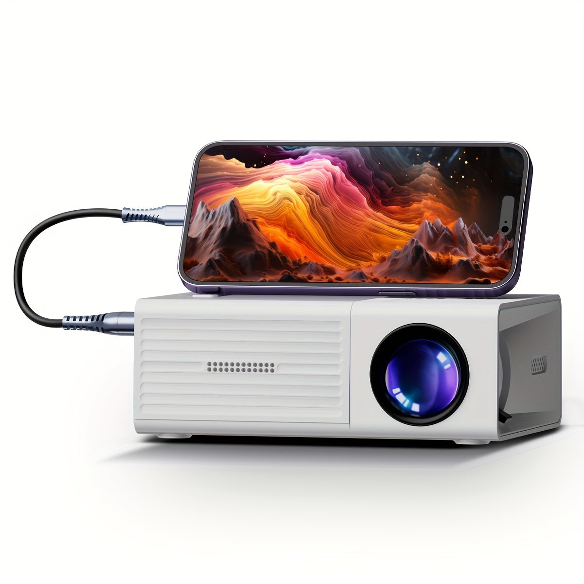 Mini Beamer | LumoBeam | 3000 Lumen | Portatile & Risparmio Energetico | HDMI & USB