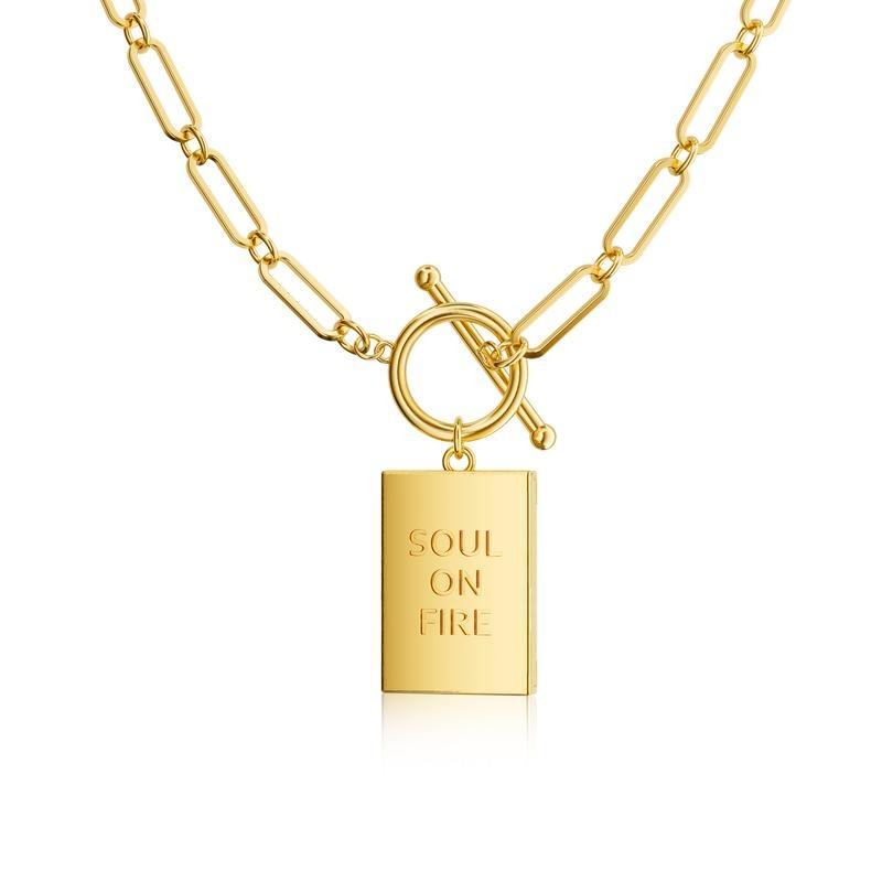 Collana in Catena a Clip Placcata in Oro 14K