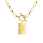 Collana in Catena a Clip Placcata in Oro 14K