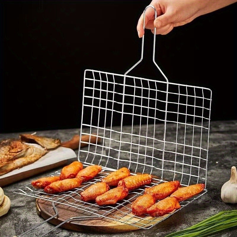GRILLGRID – Cestino BBQ di Grande Capacità per un Controllo Uniforme della Grigliatura all'Aperto