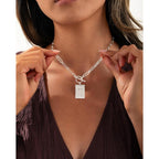 Collana in Catena a Clip Placcata in Oro 14K