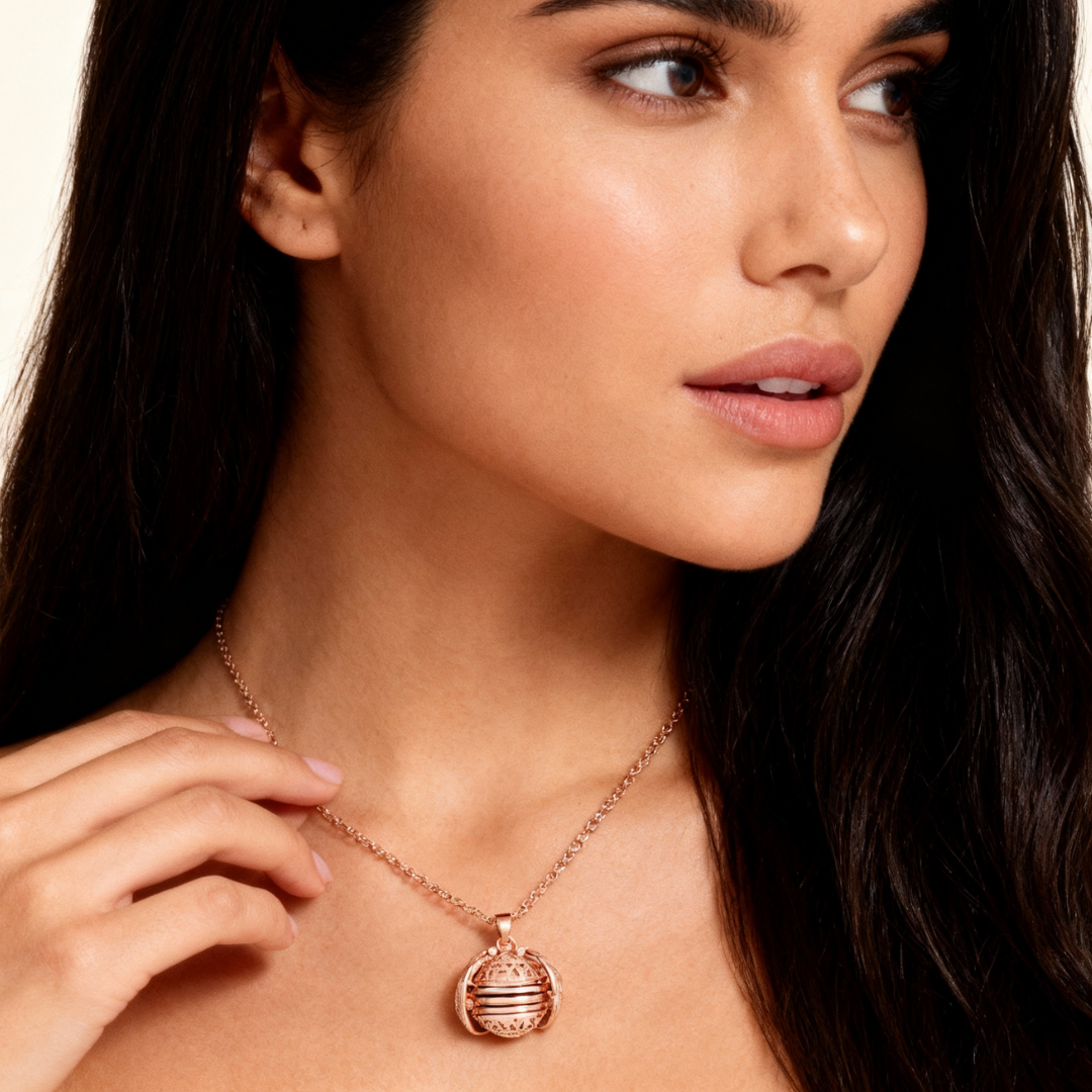 Lunelle - Collana con pendente fotografico pieghevole