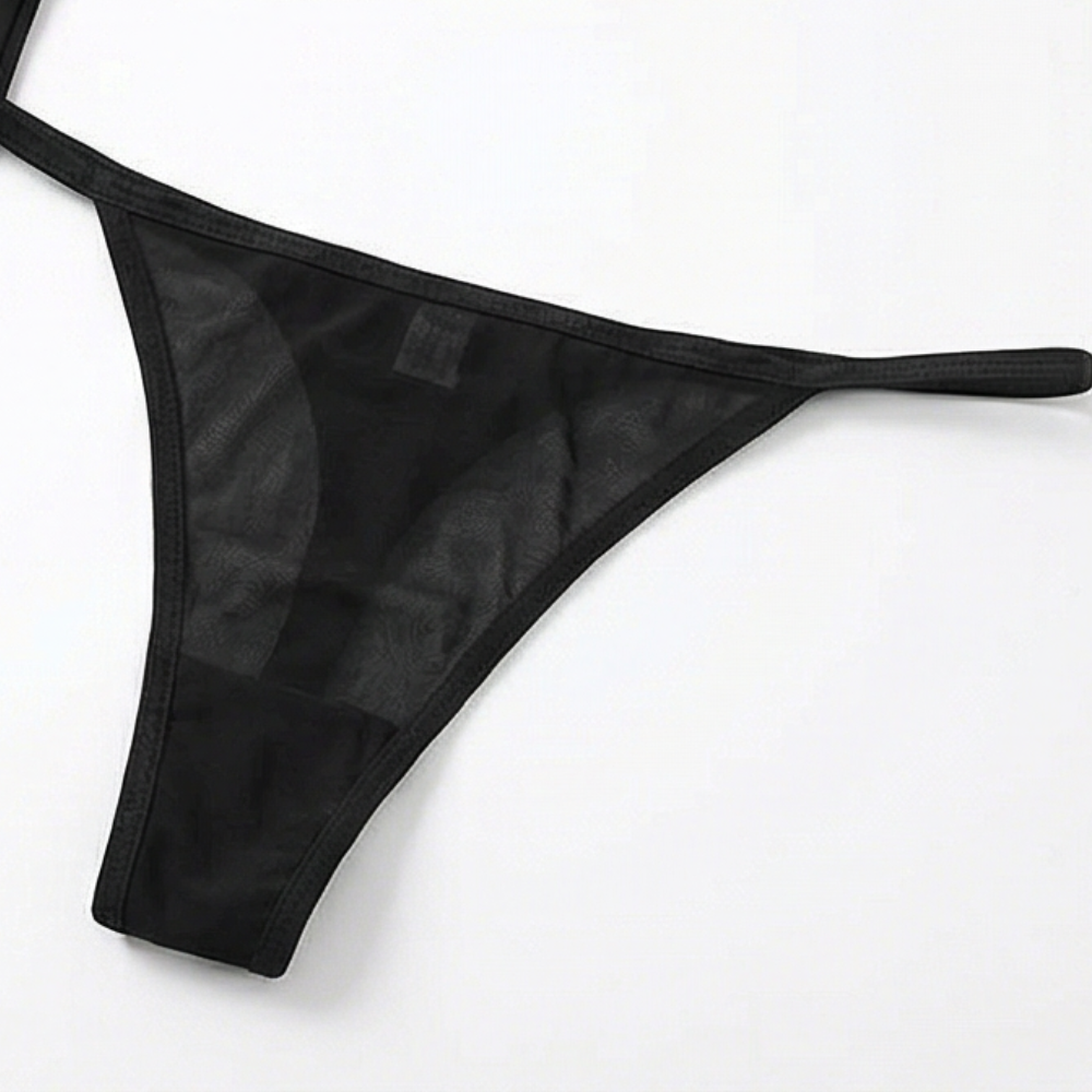 Velara - Abito in rete ricamato con spalle scoperte per donna