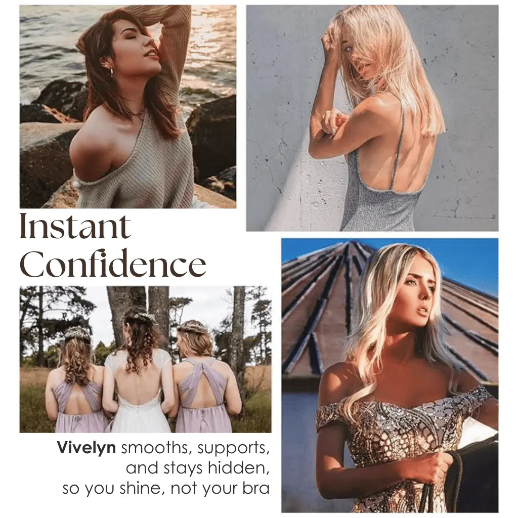 Vivelyn - Reggiseno adesivo per outfit senza schiena