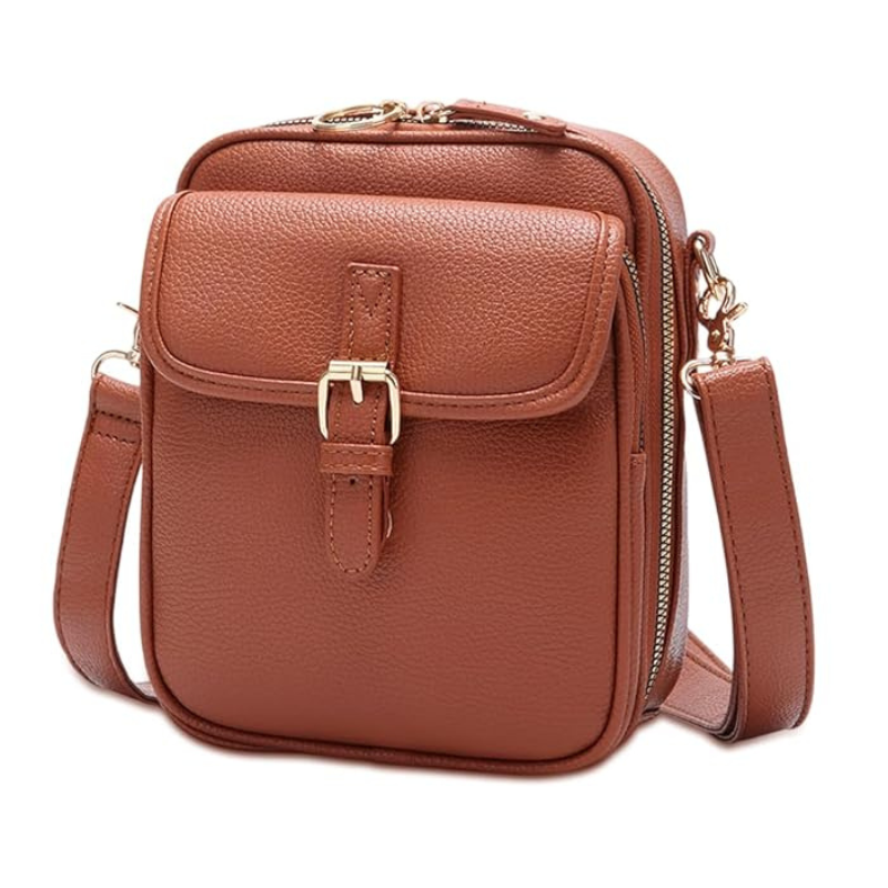 Veletto – Borsa a tracolla in PU con doppia tasca
