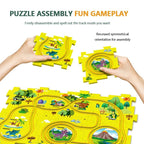 Puzzle educativo con circuiti di veicoli elettrici