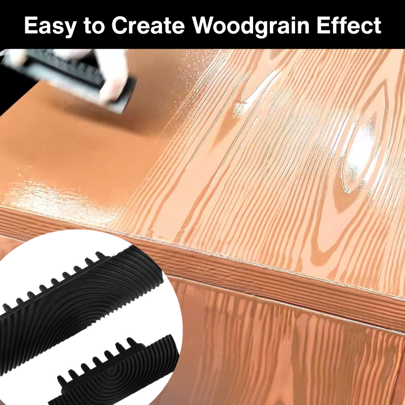 Oakura - Kit di strumenti per rullo texture legno fai-da-te in 2 pezzi