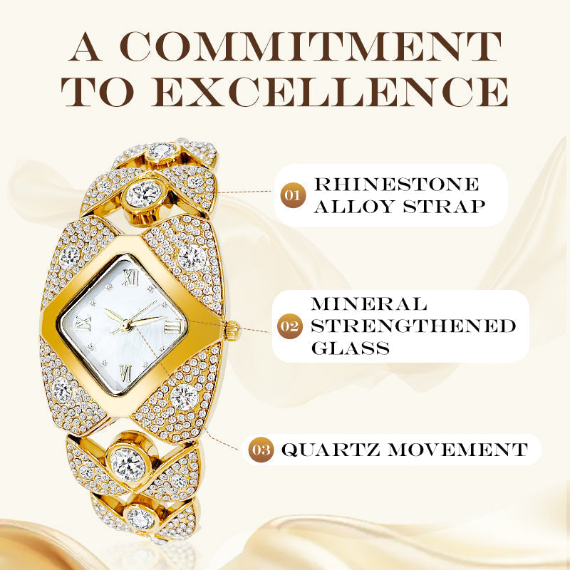 Lucelina - Orologio in pietra elegante in stile vintage per donne