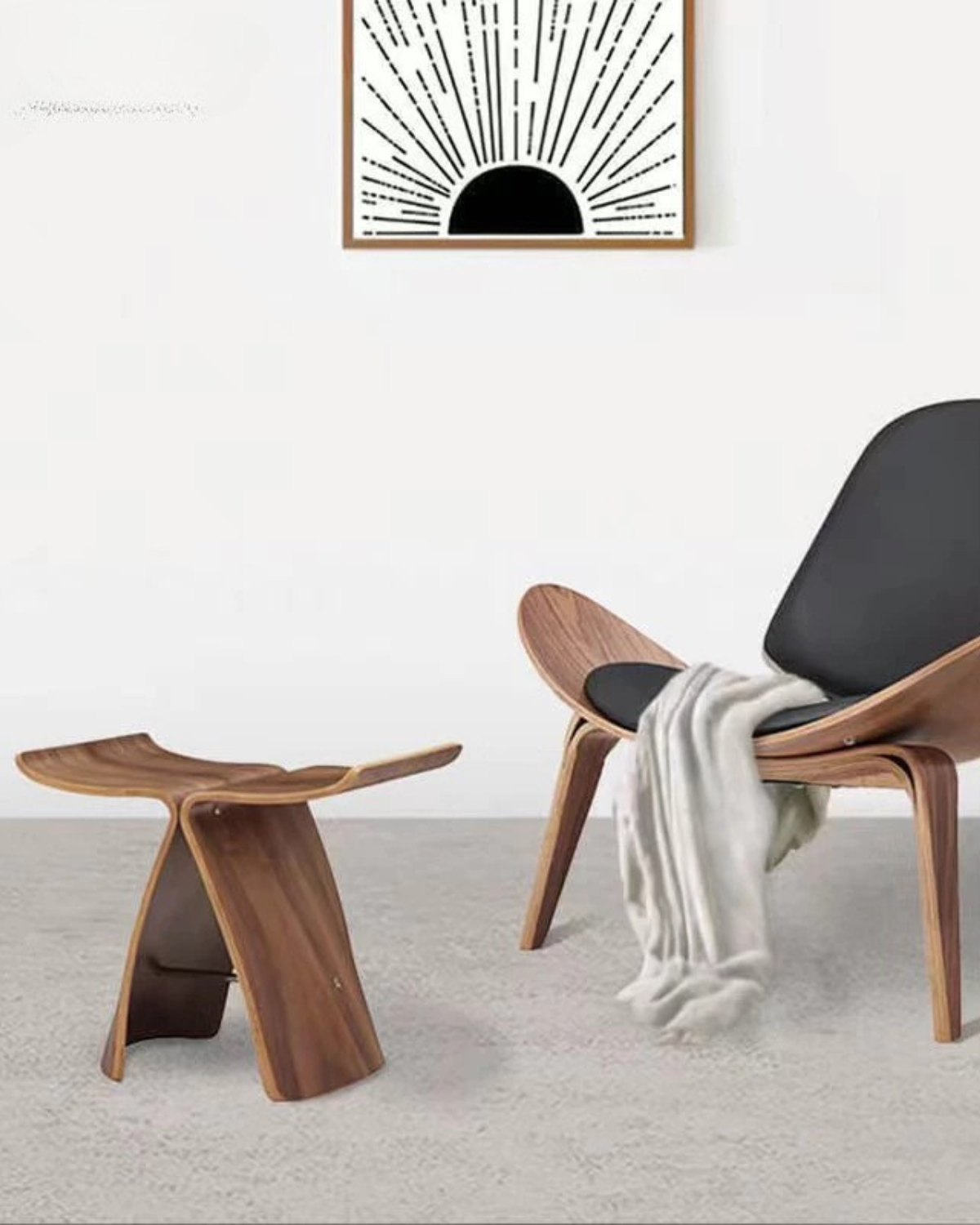 Tavolino Vintage a Forma di Farfalla