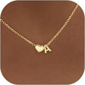 Collana con Iniziale a Forma di Cuore