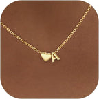 Collana con Iniziale a Forma di Cuore
