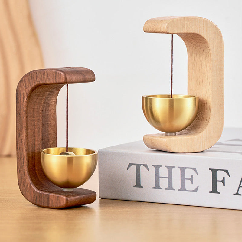 Zenvane – Campanello da Porta in Legno con Base Magnetica