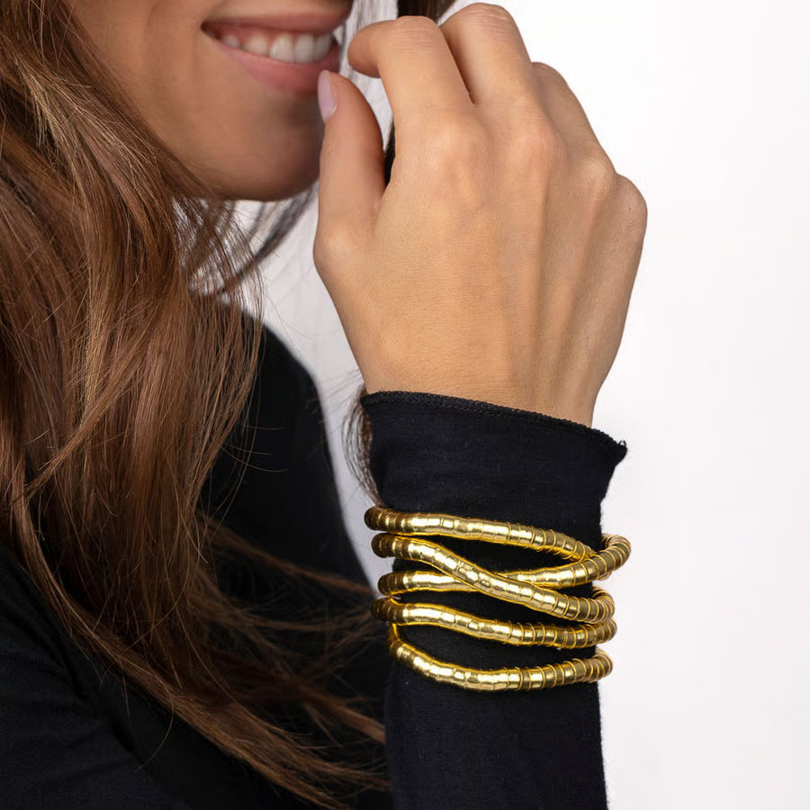 Serpina - Set di Collana e Bracciale a Forma di Serpente Flessibile