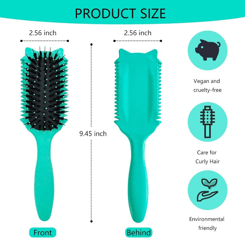 Spazzola Multifunzionale per Capelli Ricci – Districa, Definisce & Liscia
