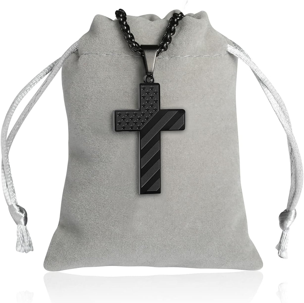 Collana Croce Bandiera Americana IronPride