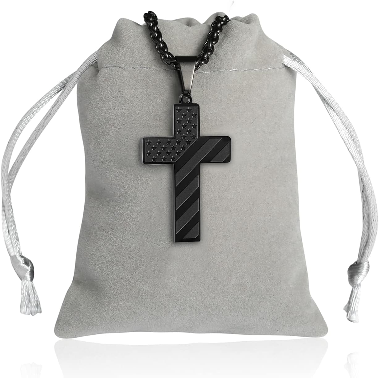 Collana Croce Bandiera Americana IronPride