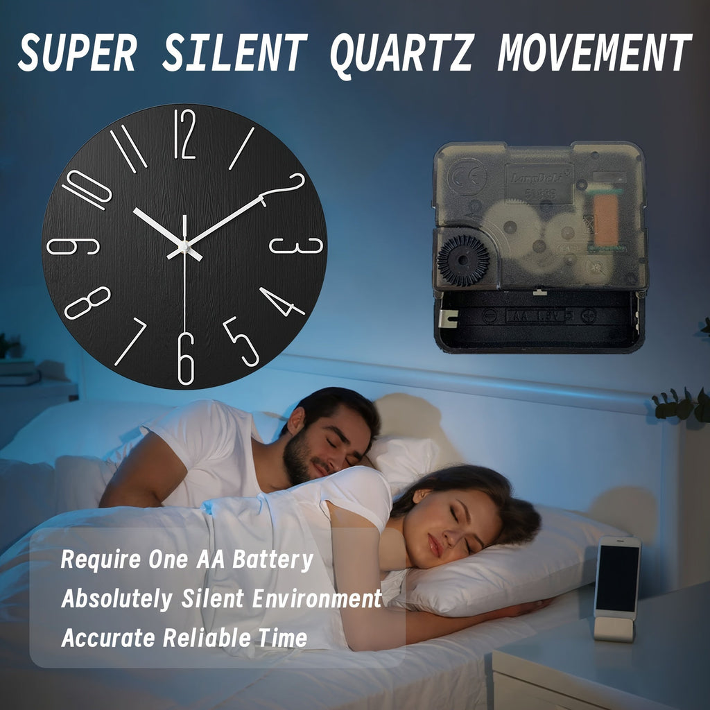 OAKTIDE - Orologio da parete contemporaneo progettato per interni moderni e silenziosi