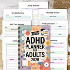 FOCUSVAULT – Pianificatore Esclusivo per Adulti con ADHD 2026, Diario Strutturato di Produttività Giornaliera e Settimanale