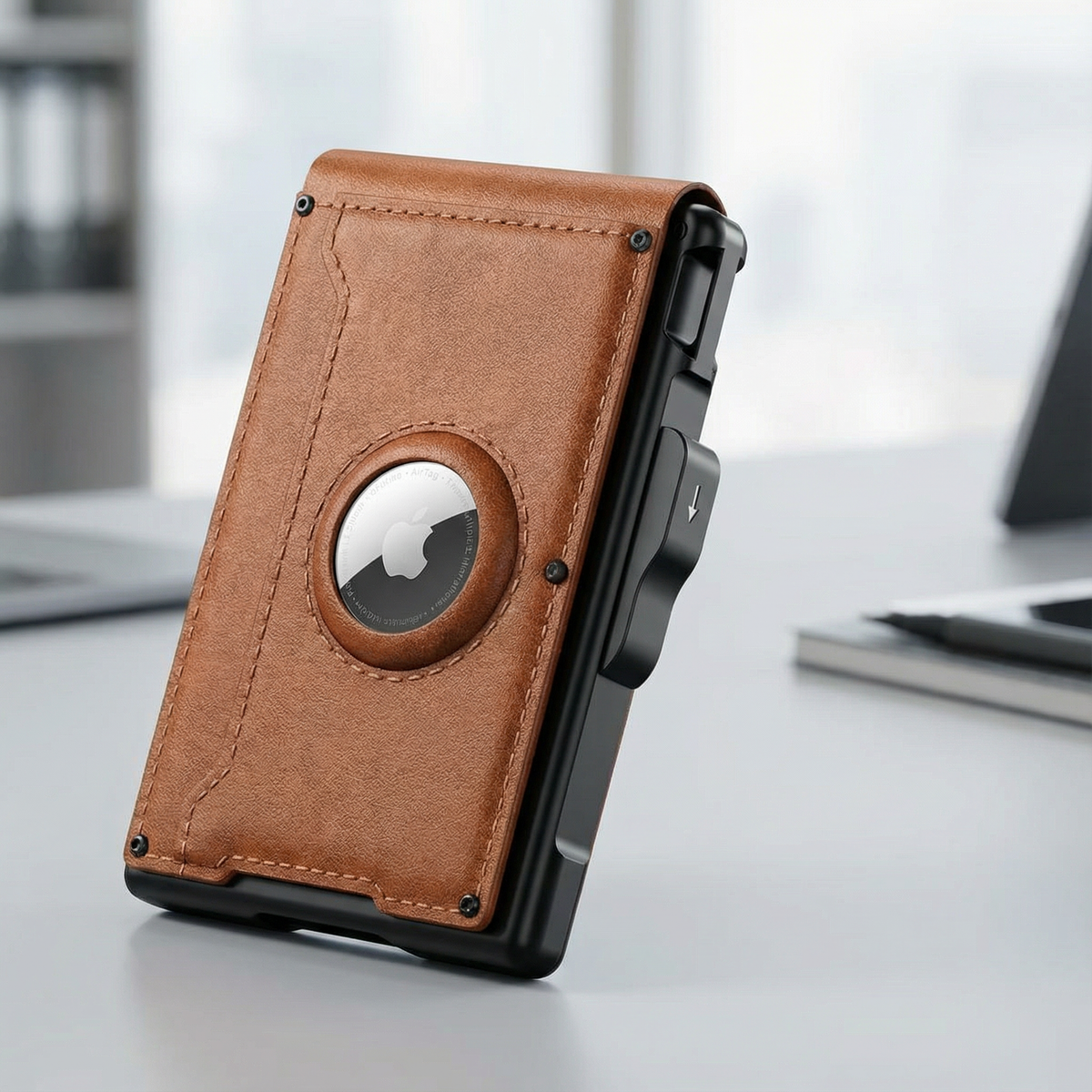 Vaultric - Portafoglio Slim Pop-Up con Tasca per AirTag