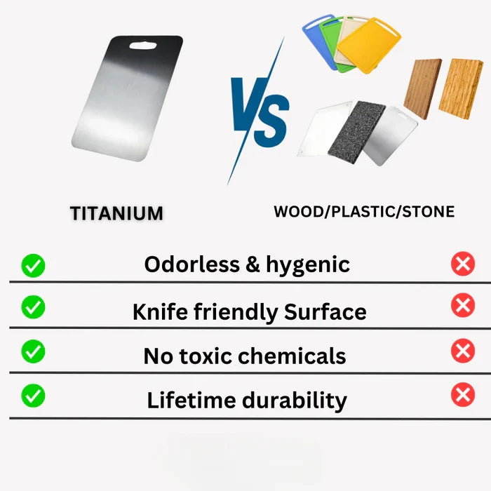 Tagliere Antibatterico in Acciaio Inossidabile al 100%