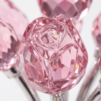 Lumirose – Bouquet di Rose di Cristallo con Vaso