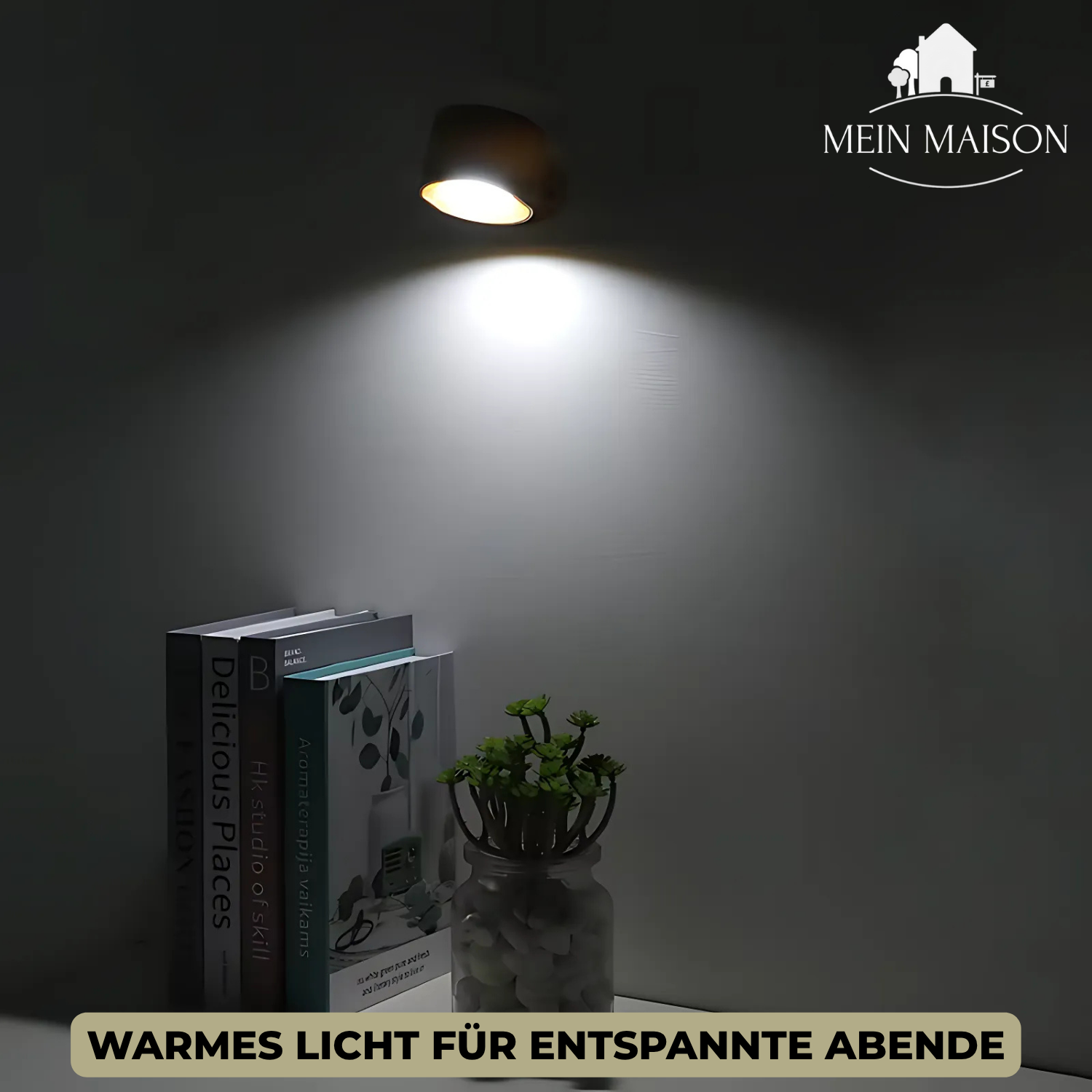 Applique LumiScandi | Senza fili & Ricaricabile | Design Scandinavo | Legno Rovere