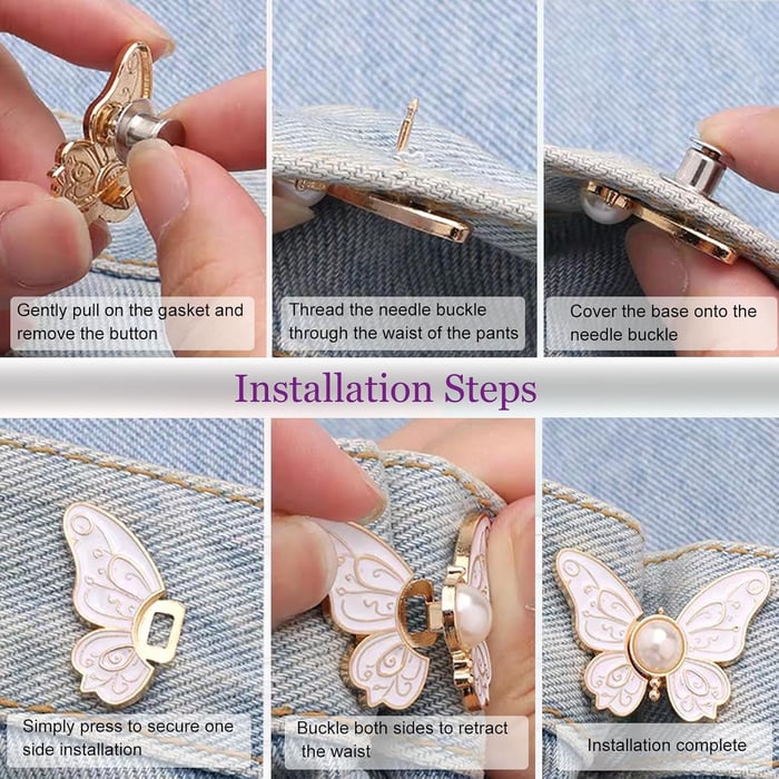 Papilisse - Clip per Styling a Farfalla Staccabili, Set di 3