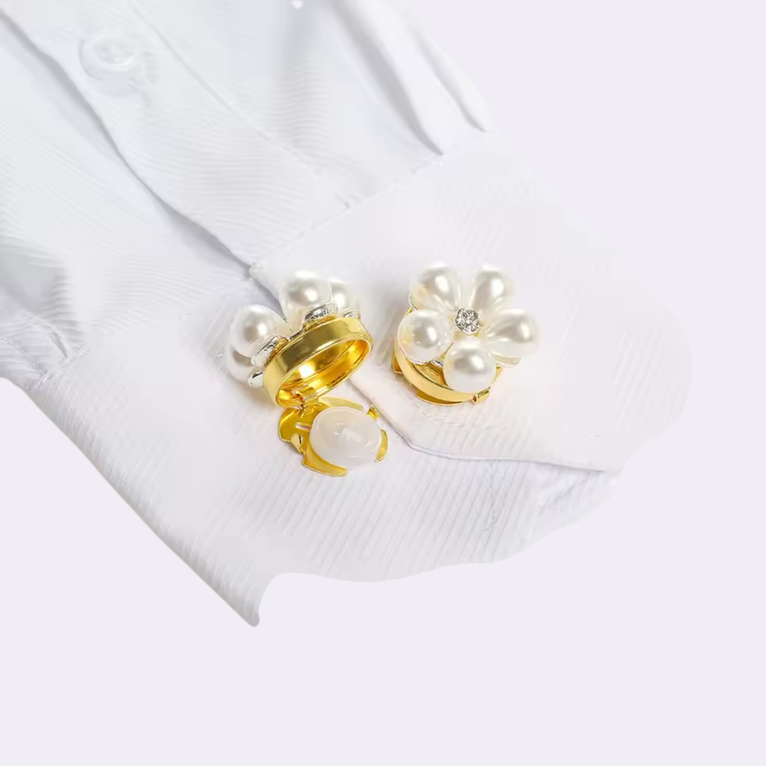 Petaline - Chiusura per Camicia Fiore Perla
