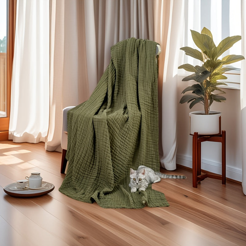 CLOUDNEST – Coperta in Garza di Cotone Ultra-Traspirante a 6 Strati per Comfort Tutto l'Anno